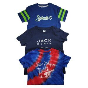 Boys Sz 4 Janie & Jack & True Religion Graphic Tee Shirt Bundle Lot of 3